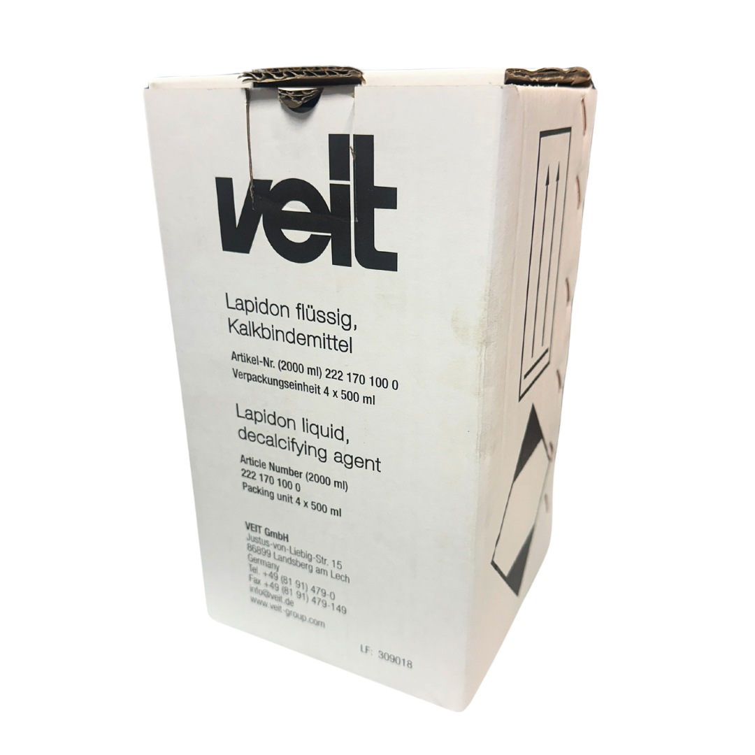 Karton mit 4 Flaschen Lapidon Kalkbindemittel