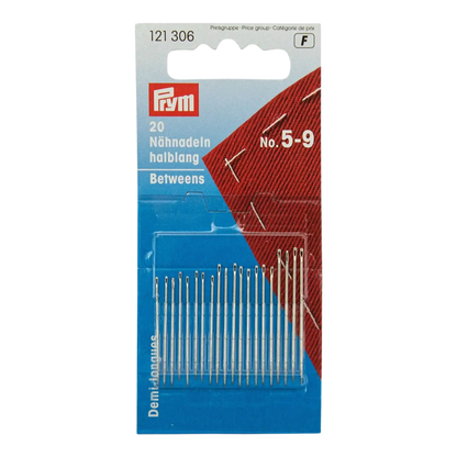 Prym Nähnadeln halblang ST 5-9 silberfarbig in der Verpackung