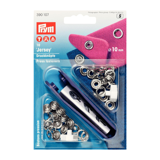 Verpackung von NF-Druckknopf Jersey Zackenring MS 10 mm silberfarbig