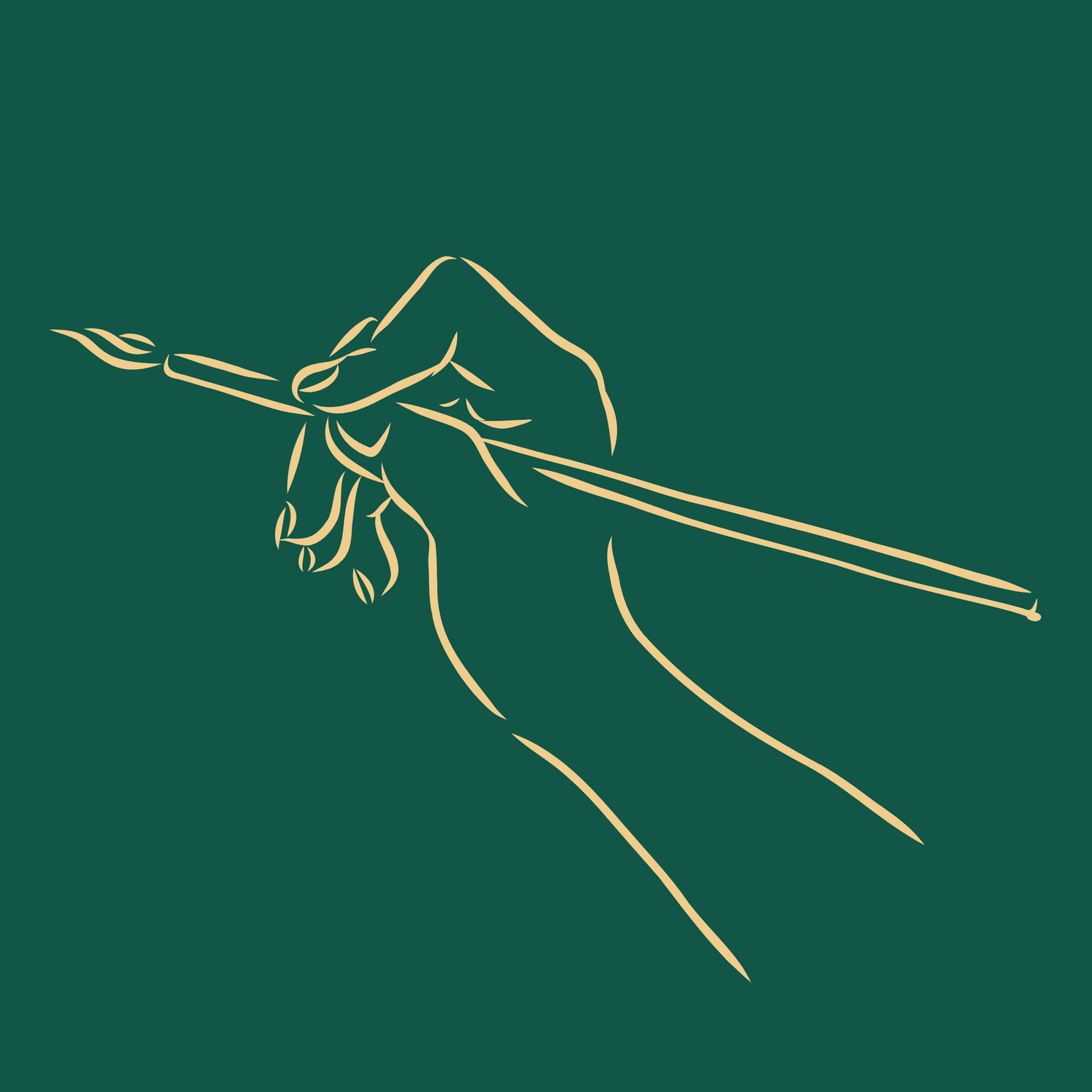Hand mit einem Pinsel